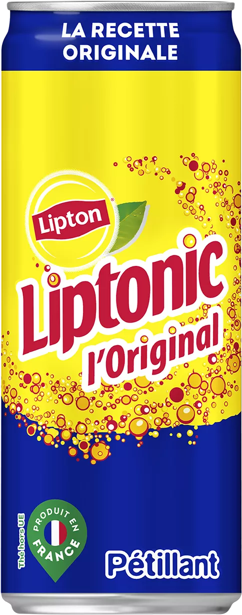 une canette de 33 cl de lipton liptonic original