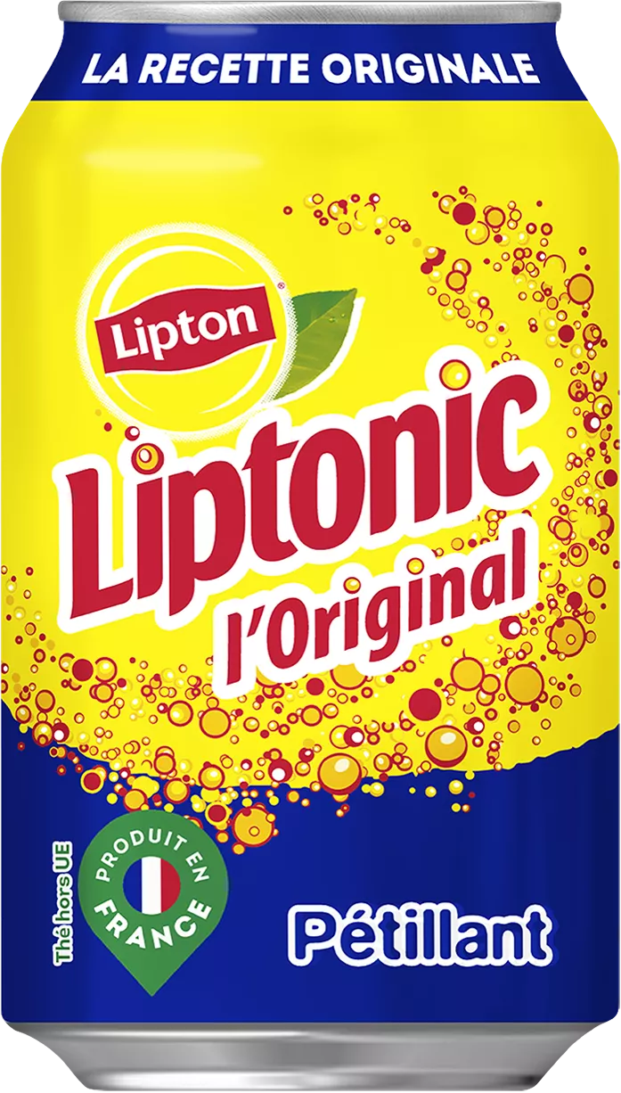 une canette de 33 cl de lipton liptonic original