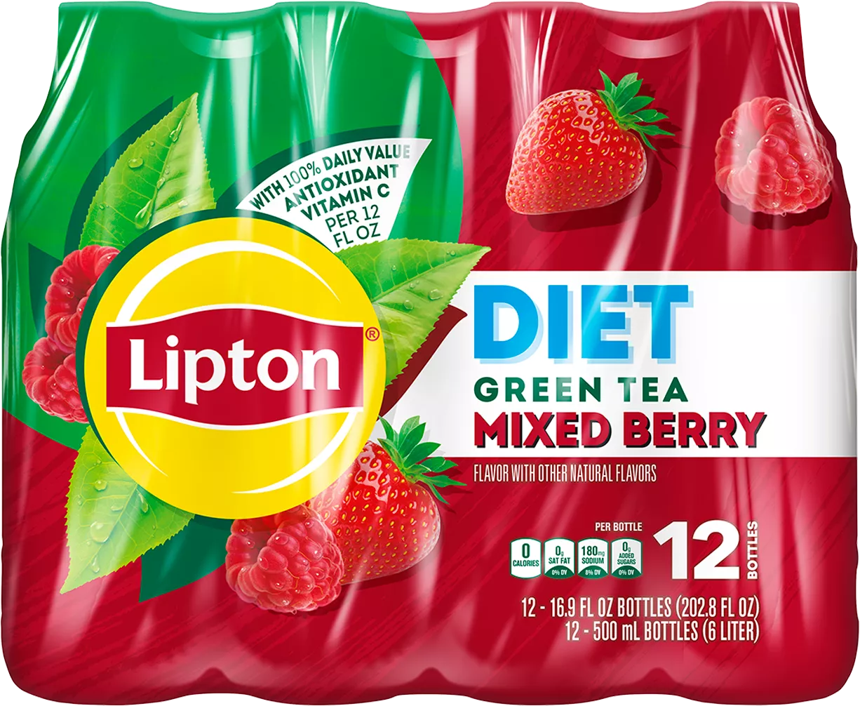 Lipton Iced Tea Diet Green Tea Mixed Berry 12x16.9 OZ