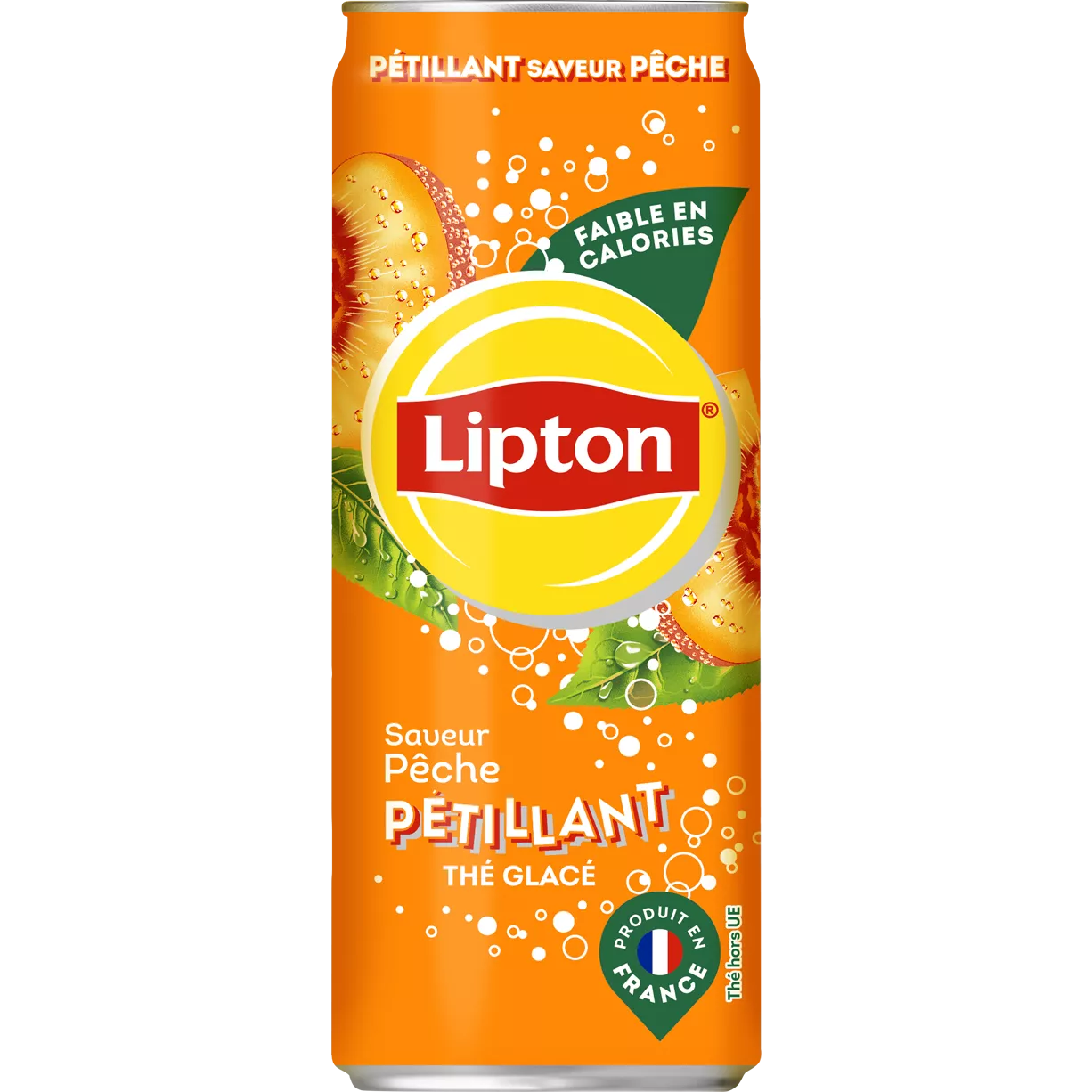 	Lipton peche petillant 33cl can slim