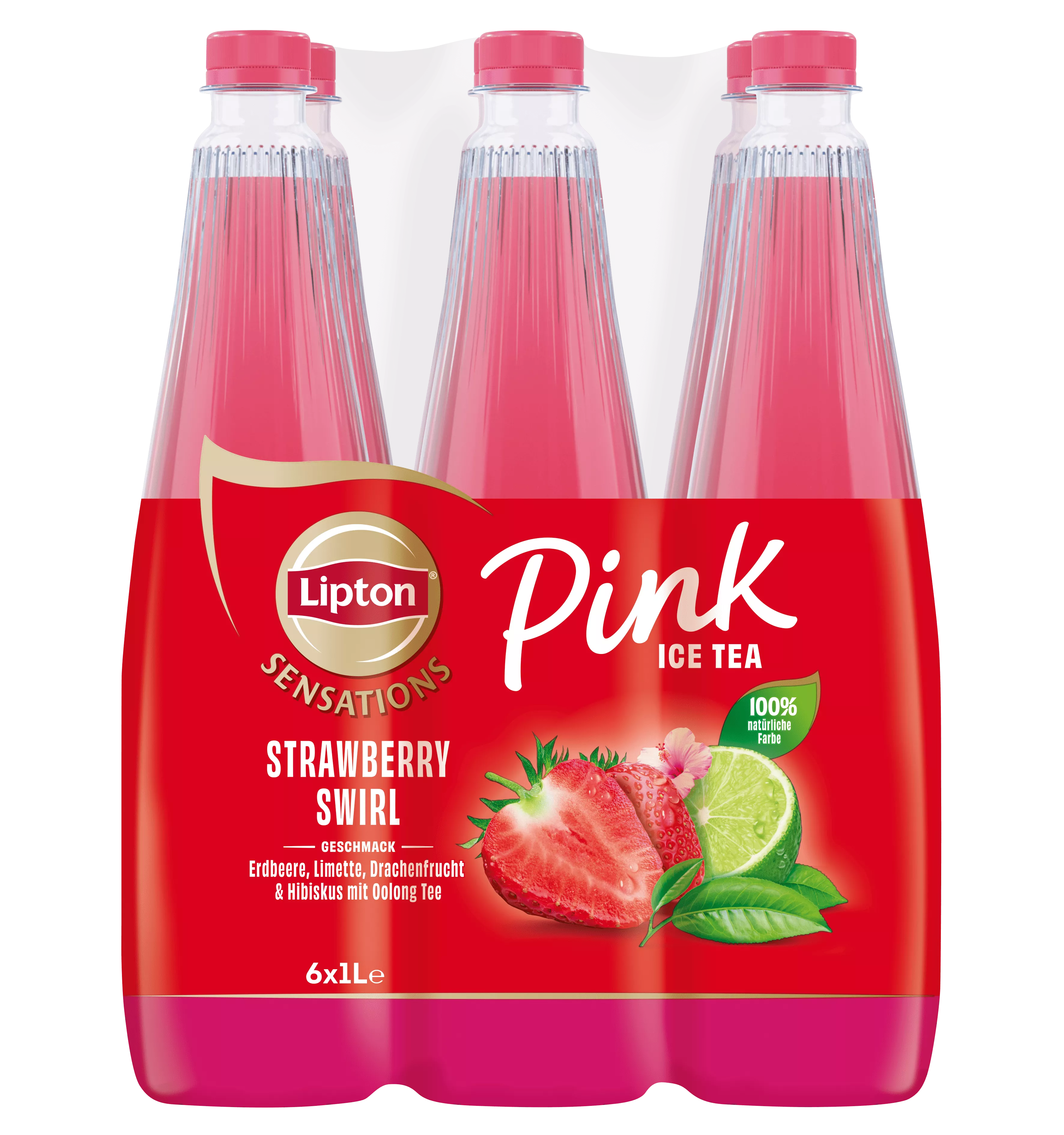Lipton Sensations Pink Ice Tea Strawberry Swirl 6 x 1 L